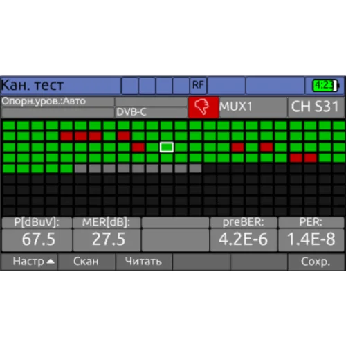 Измеритель сигналов мультисистемный DVB-С/T2/S2 IPTV IT-100 Планар